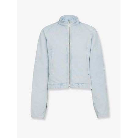 Round denim jacket