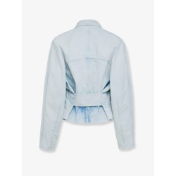 Round denim jacket