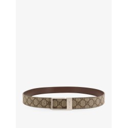 GG Supreme Fabric and leather belt