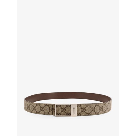 GG Supreme Fabric and leather belt