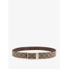 GG Supreme Fabric and leather belt