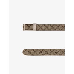 GG Supreme Fabric and leather belt