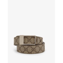 GG Supreme Fabric and leather belt