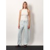 Halter cotton and viscose bodysuit