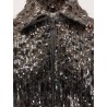 Mohair cardigan with all-over sequins