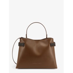 Leather shoulder bag with Monili detail