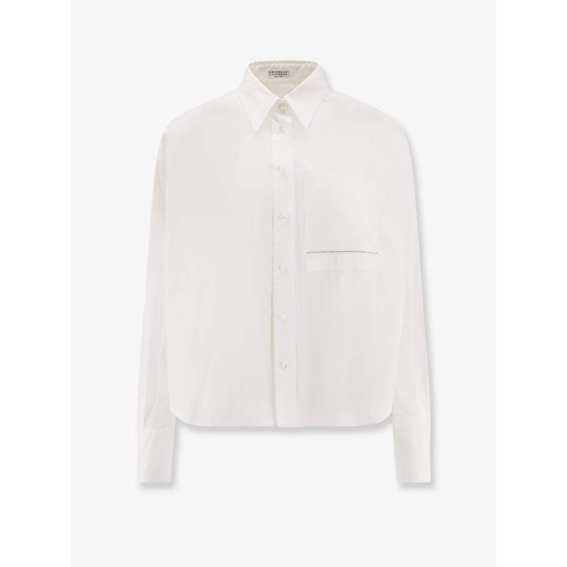 Cotton blend shirt with Monili detail