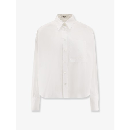 Cotton blend shirt with Monili detail