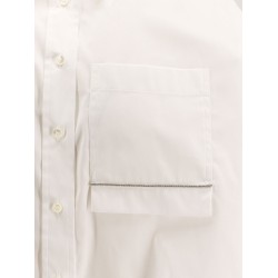 Cotton blend shirt with Monili detail