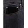 Indigo wide leg jeans with turn ups