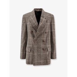 Double-breasted prince of Wales blazer