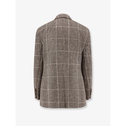 Double-breasted prince of Wales blazer