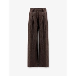 Denim trousers with lurex profile