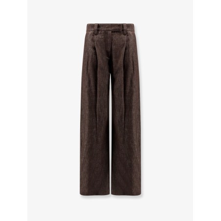 Denim trousers with lurex profile