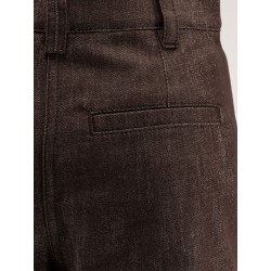 Denim trousers with lurex profile