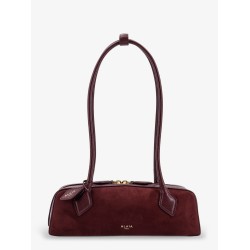 Teckel Small suede shoulder bag