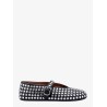 Leather Ballerinas Strap with rhinestones
