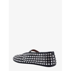 Leather Ballerinas Strap with rhinestones