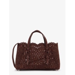 Vienne perforated suede shoulder bag