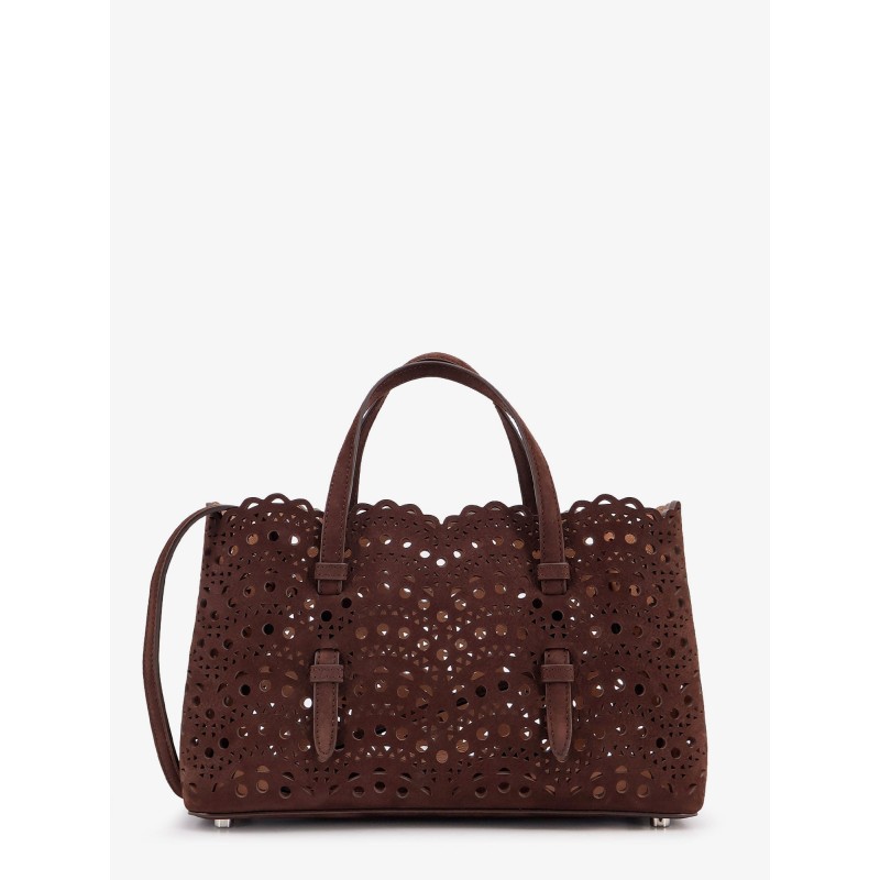 Vienne perforated suede shoulder bag