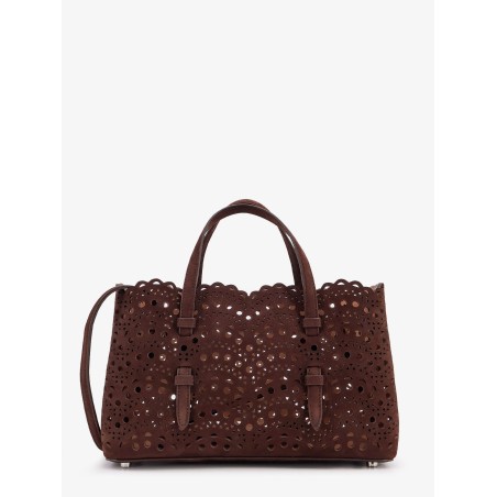 Vienne perforated suede shoulder bag