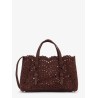 Vienne perforated suede shoulder bag