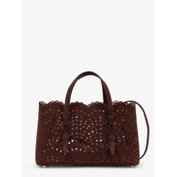 Vienne perforated suede shoulder bag