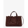 Vienne perforated suede shoulder bag