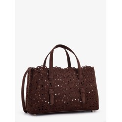 Vienne perforated suede shoulder bag
