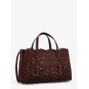 Vienne perforated suede shoulder bag