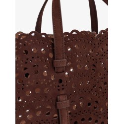 Vienne perforated suede shoulder bag
