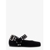 Suede Biker Flat Ballerinas