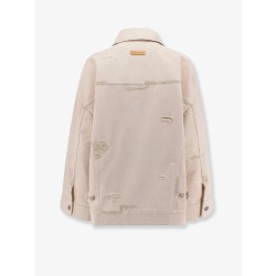 Oversize cotton jacket with belt