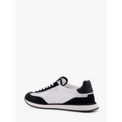 Low-top mesh sneakers with suede inserts