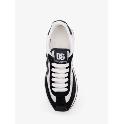 Low-top mesh sneakers with suede inserts