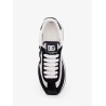 Low-top mesh sneakers with suede inserts