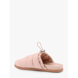 Mon pocket padded leather and nylon mule