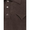 Light linen and cotton polo shirt with triangle detail