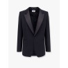 Certified wool blazer with satin lapel