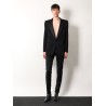 Certified wool blazer with satin lapel