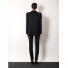Certified wool blazer with satin lapel