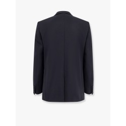 Certified wool blazer with satin lapel
