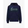 Cotton sweatshirt with gucci embroidery on the front