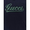 Cotton sweatshirt with gucci embroidery on the front