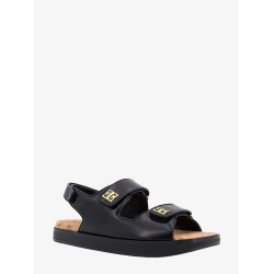Leather sandals with 4g buckles