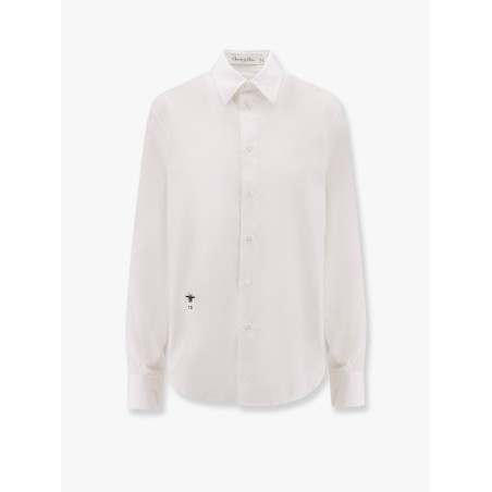 Cotton shirt with Bee and Monogram embroidery
