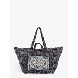 Cotton shoulder bag with floral print