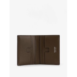Leather cardholder with croco effect