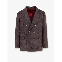 Prince of Wales wool blend blazer
