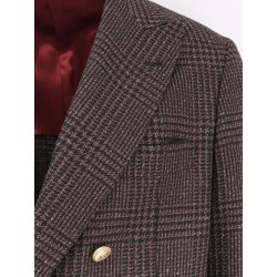 Prince of Wales wool blend blazer